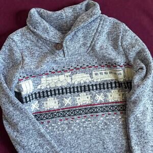 Jumping Beans 3T Knit Sweater with Train Pattern